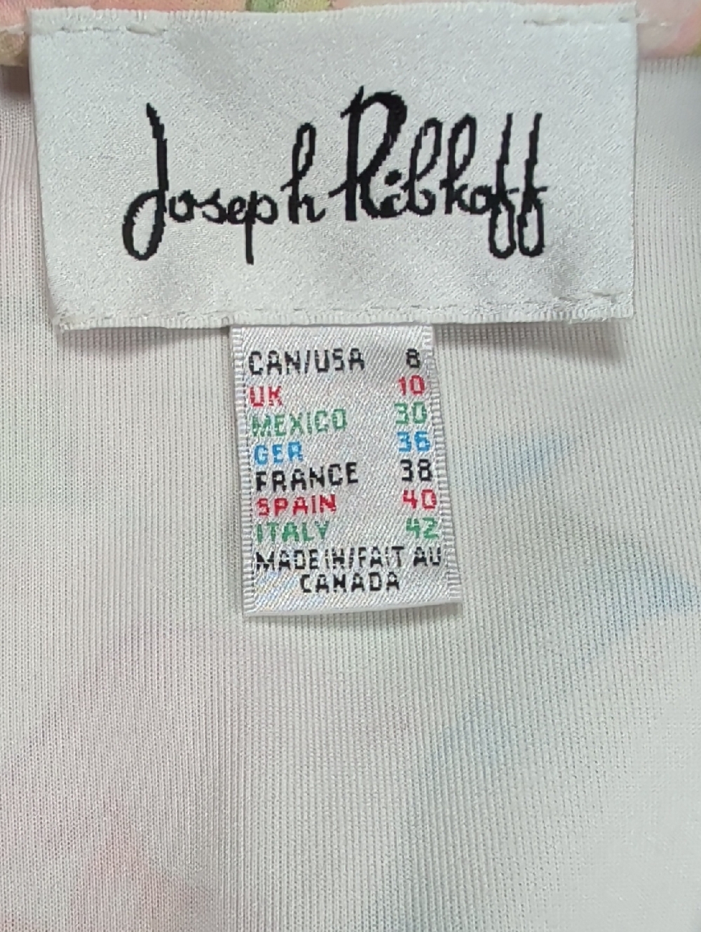 Joseph Ribkoff Floral Blazer 152645 Pastel 3/4 Sleeves Fitted Jacket Size 8 - Picture 2 of 13